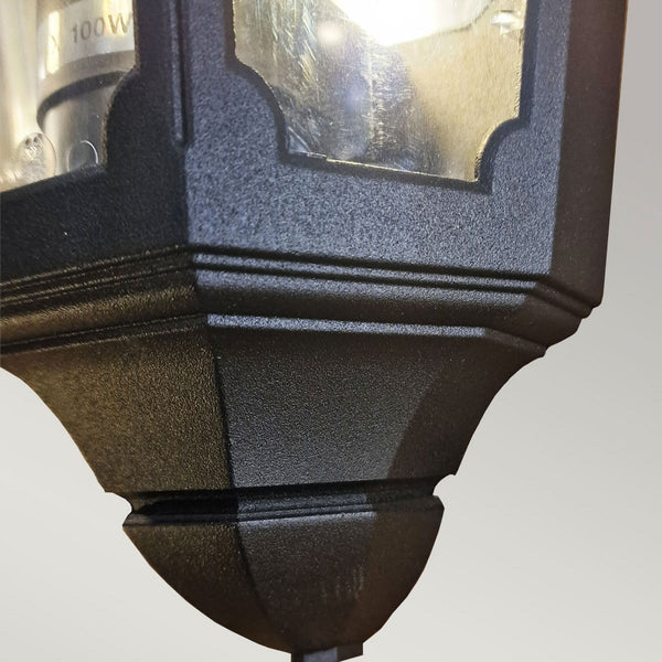 Parish 1 Light Half Lantern in Black
