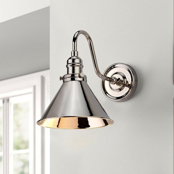 Provence Wall Light in Polished Nickel