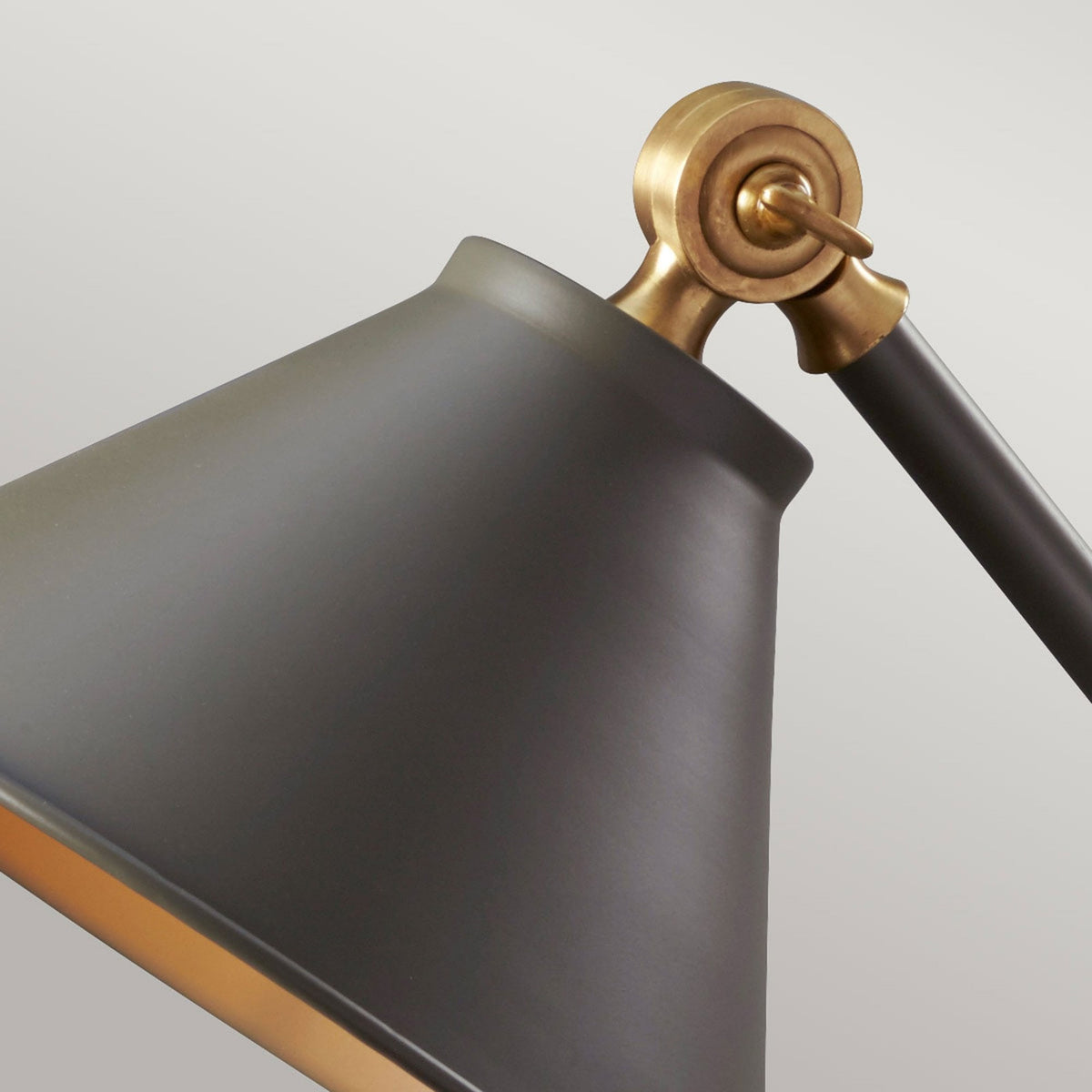 Provence Element Mini Table Lamp in Dark Grey & Aged Brass