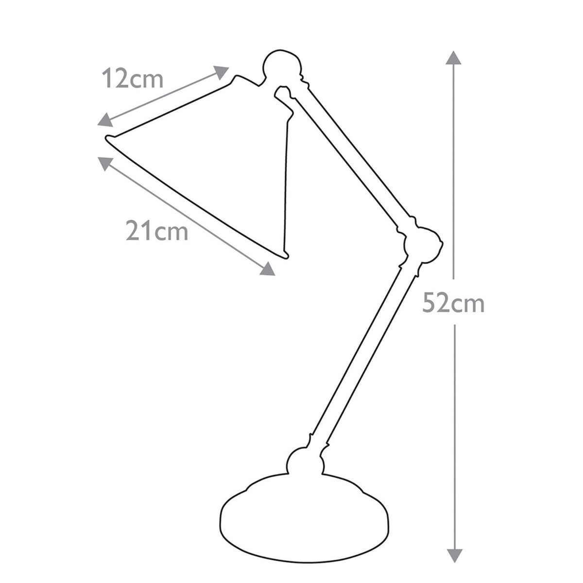 Provence Element Mini Table Lamp in White & Polished Nickel