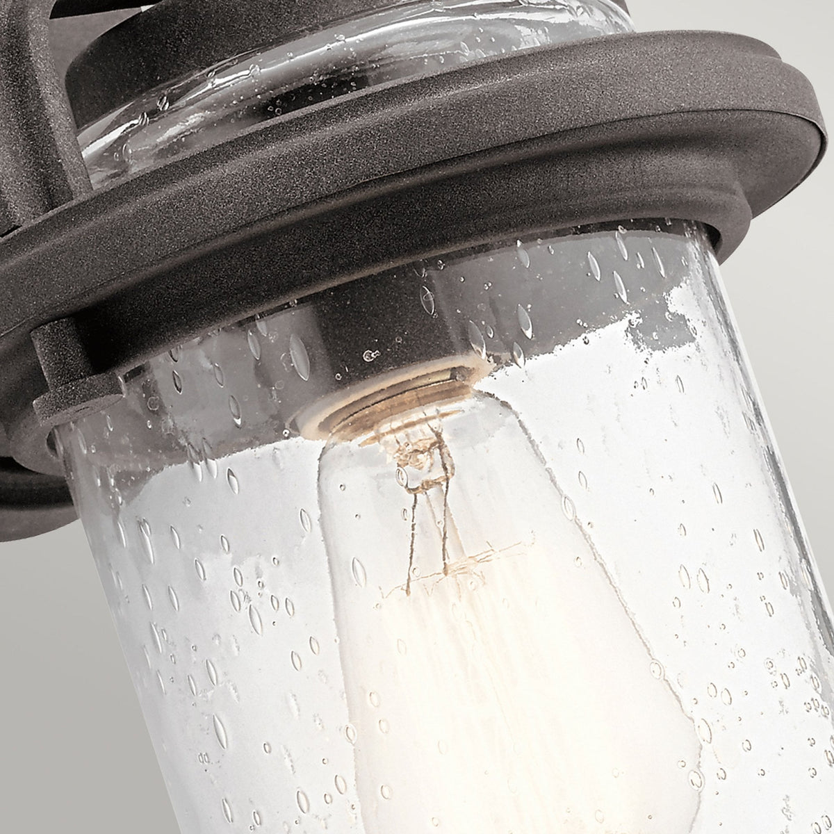 Andover IP44 Exterior Small Wall Light in Weathered Zinc Finish