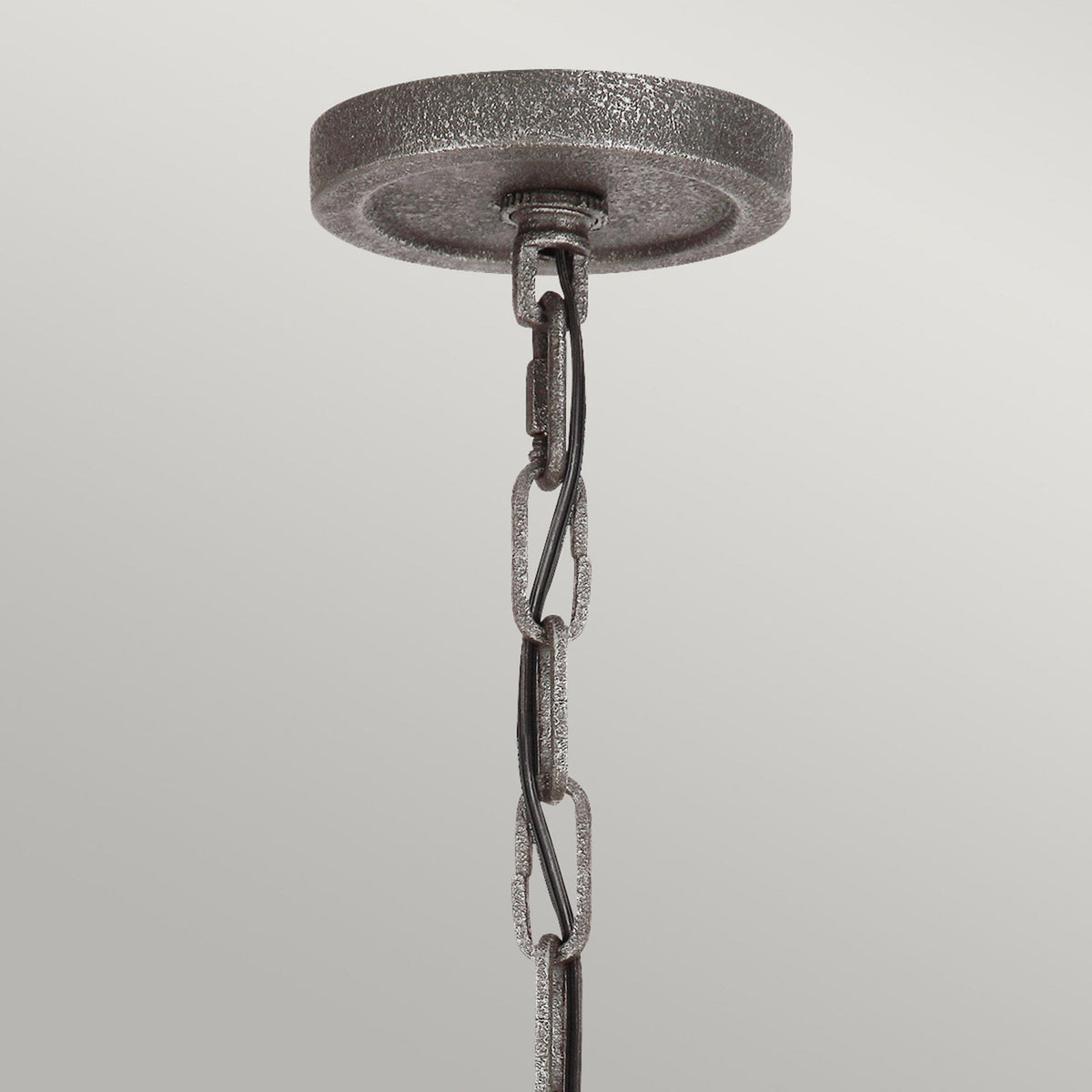 Angelo Six Lamp Chandelier with Distressed Weather Oak