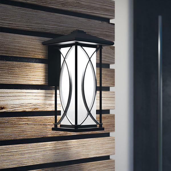 Ashbern IP44 Exterior Medium Wall Light in Textured Black