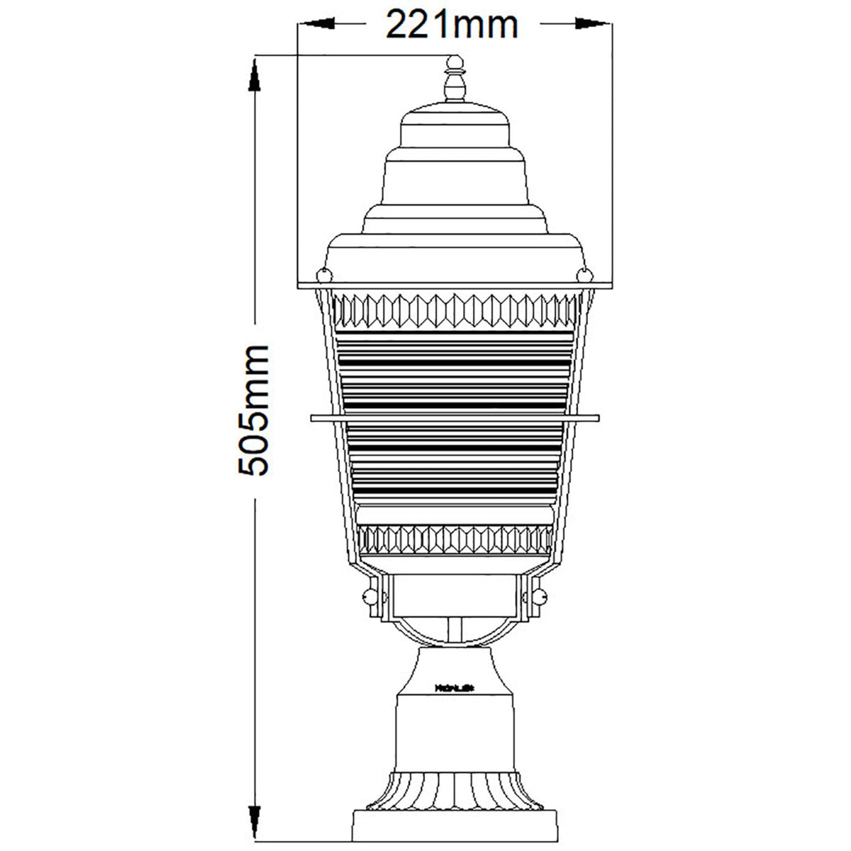 Chance Harbor IP44 Pedestal Light in Weathered Zinc Finish