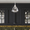 Elroy Single Pendant in Brushed Nickel with Ribbed Glass Design
