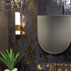 Facet Single IP44 LED Wall Light in Heritage Brass