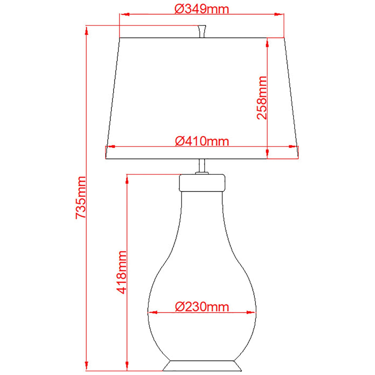 Havering Ceramic Base Table Lamp with Shale Green Shade