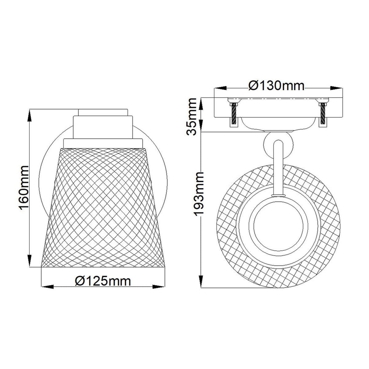 Hudson IP44 Single Arm Wall Light in Polished Chrome