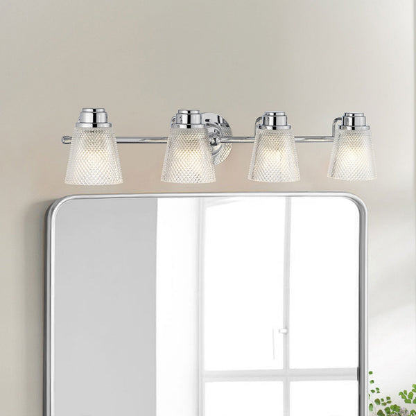 Hudson IP44 Four Arm Wall Light in Polished Chrome