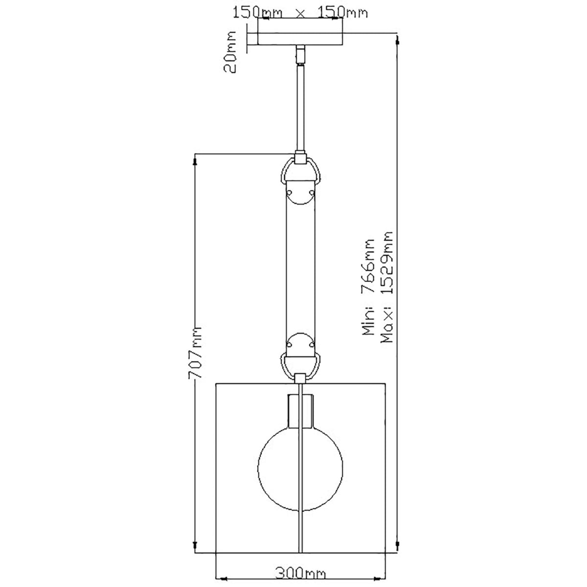 Ludlow Single Lamp Pendant in Brushed Graphite