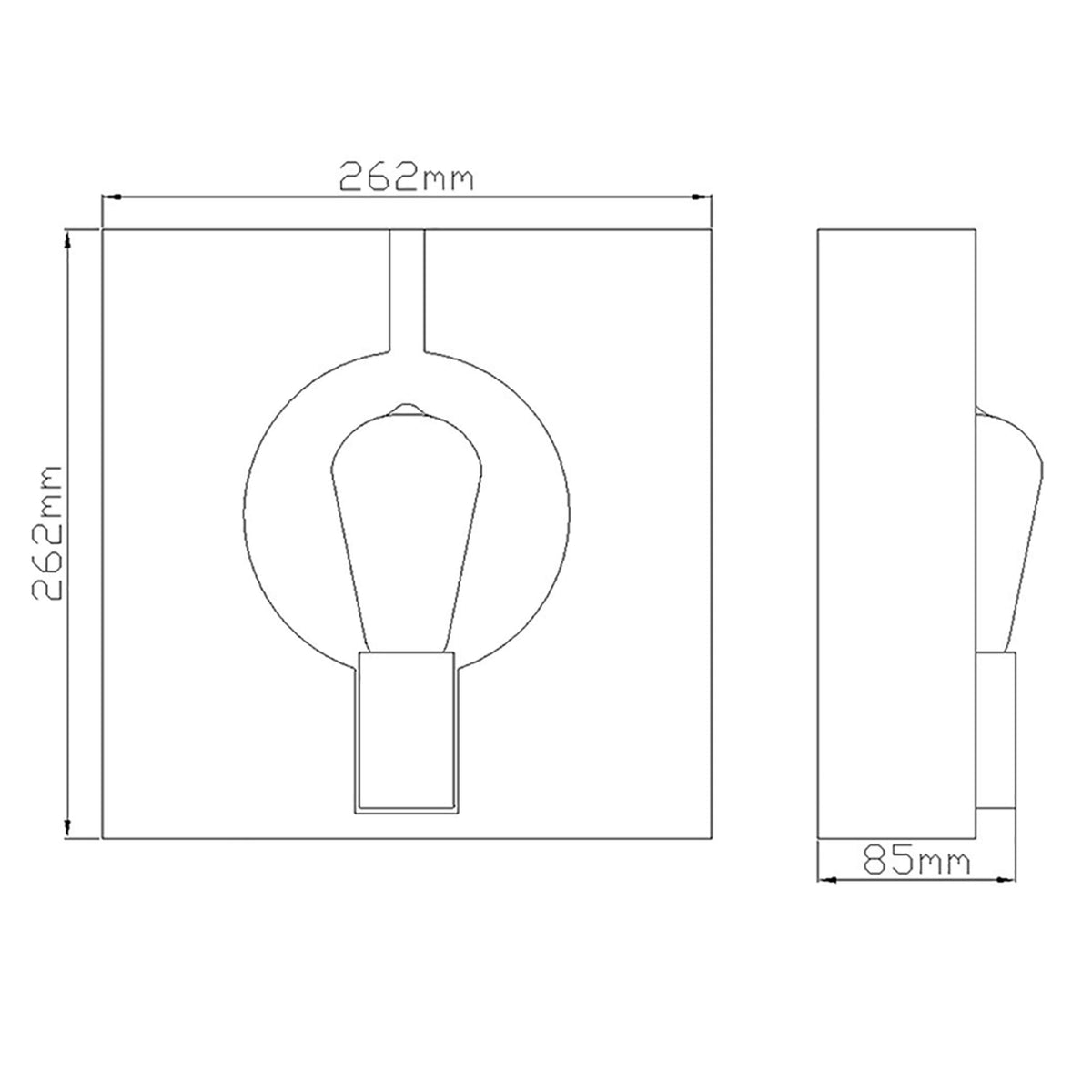 Ludlow Single Lamp Wall Light in Brushed Graphite