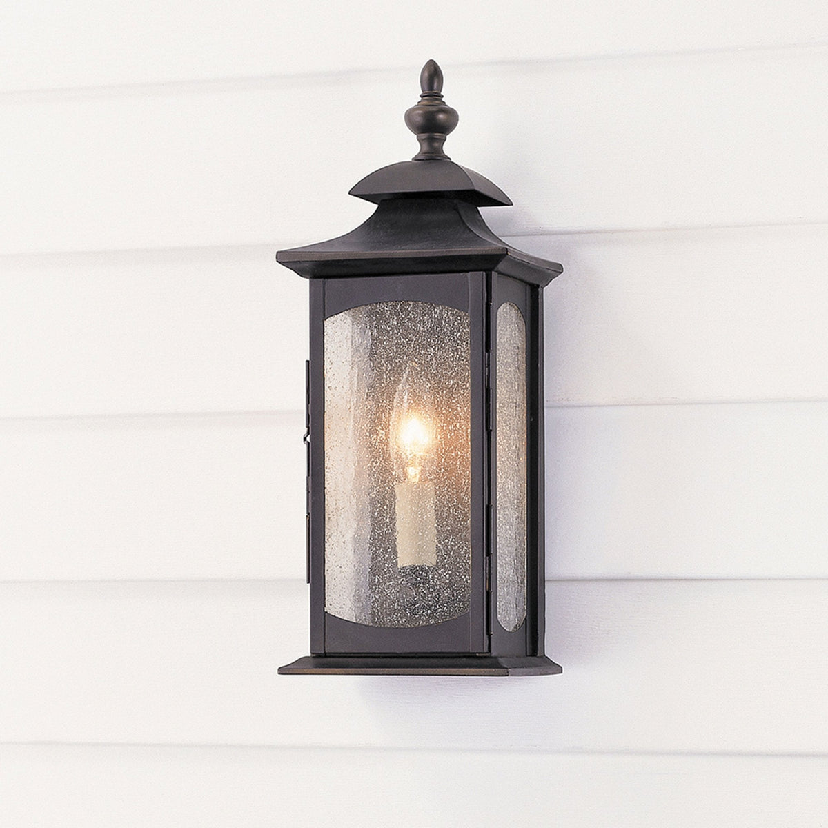 Market Square IP44 Exterior Small Wall Light in Oil Rubbed Bronze Finish