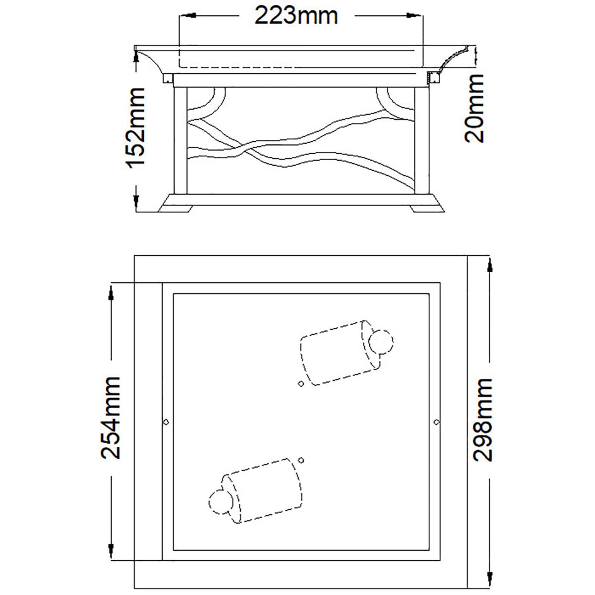 Morris IP44 Exterior Ceiling Light in Distressed Copper