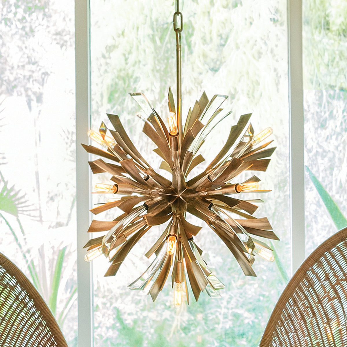 Vida Thirteen Light Small Pendant in Burnished Gold
