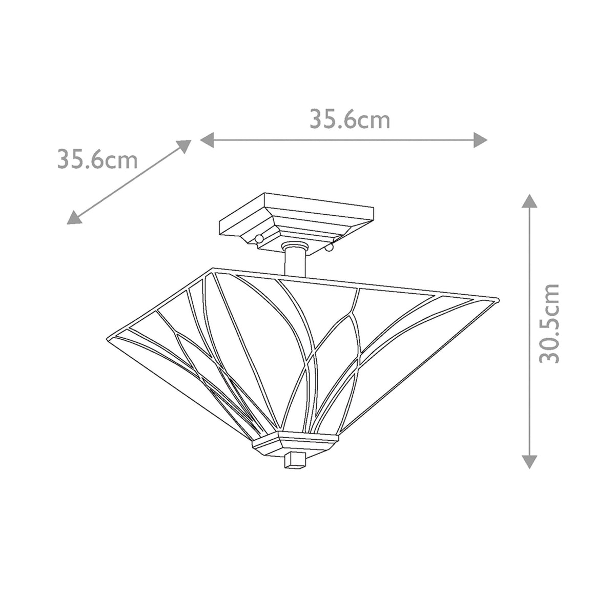 Tiffany Asheville Semi Flush Ceiling Light