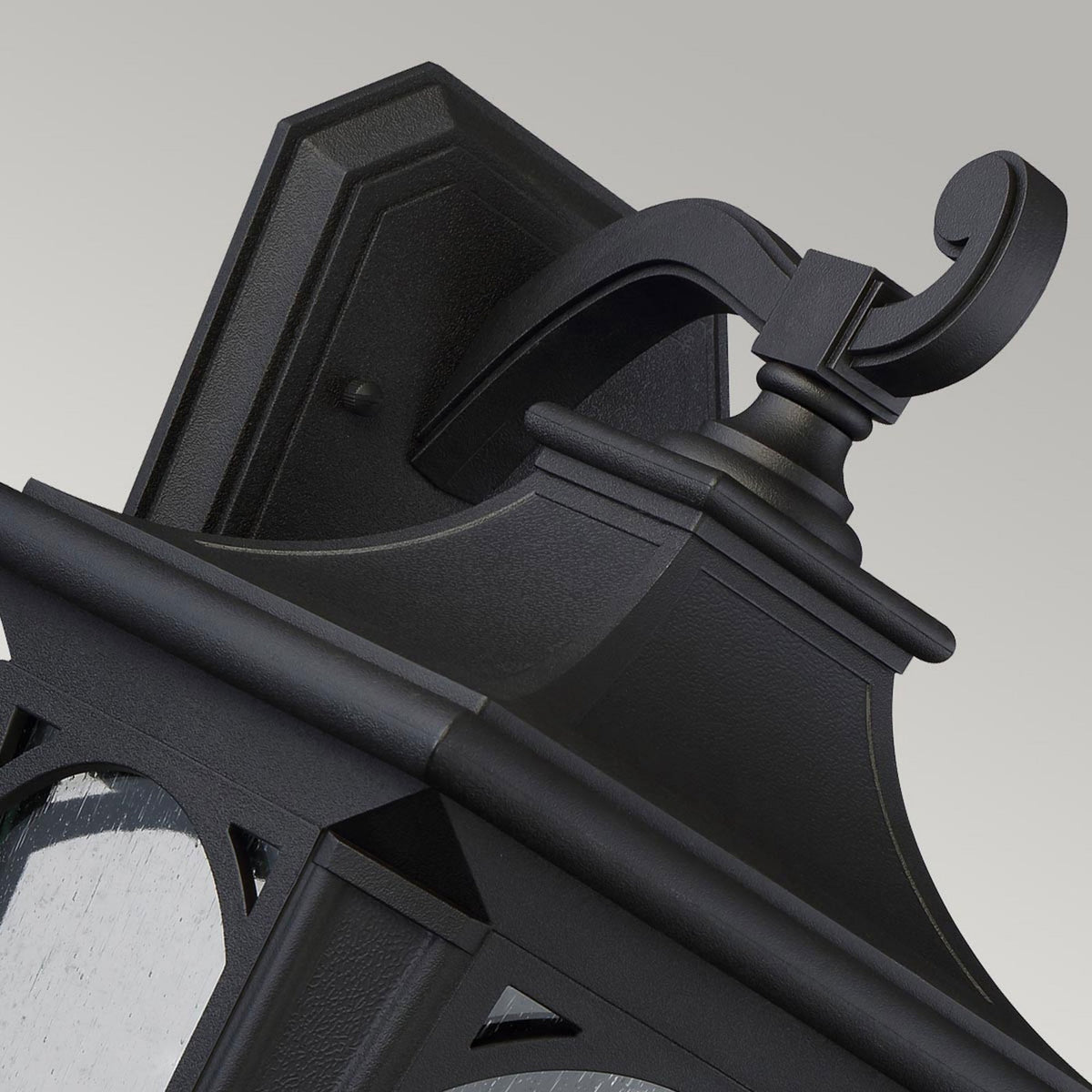 Bedford 1 Light Large Wall Lantern in Mystic Black