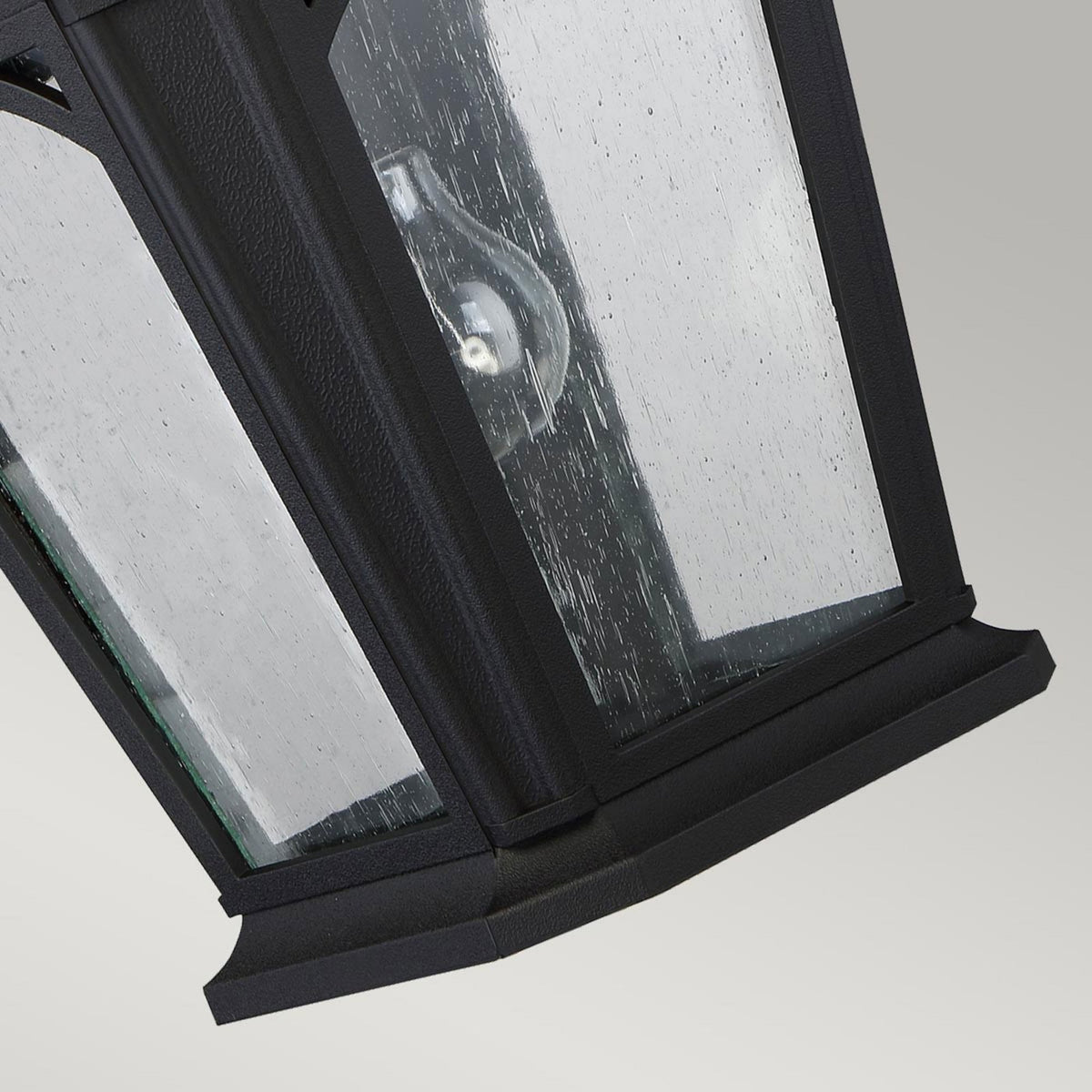 Bedford 1 Light Large Wall Lantern in Mystic Black