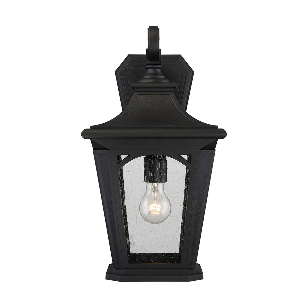 Bedford 1 Light Large Wall Lantern in Mystic Black