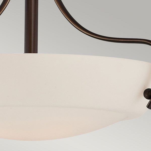 Chantilly Semi-Flush Light in Palladian Bronze
