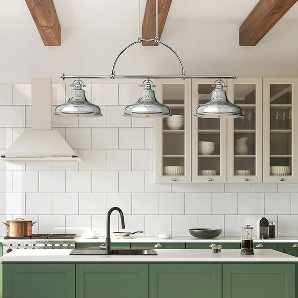Emery Three Light Bar Pendant in Imperial Silver