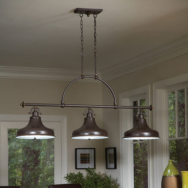Emery Triple Light Island Light in Palladian Bronze