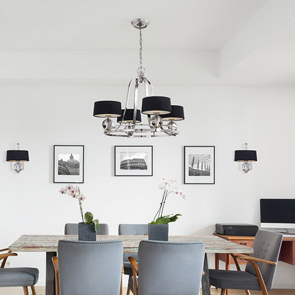 Uptown Gotham 4 Light Chandelier in Imperial Silver