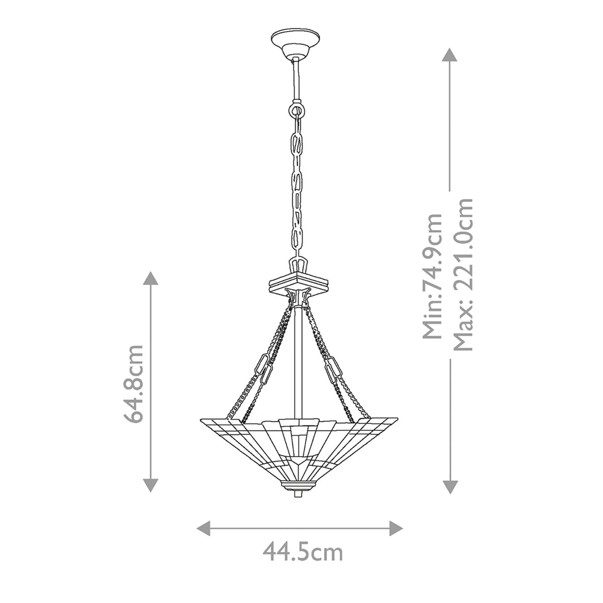 Tiffany Inglenook Ceiling Pendant Up Light