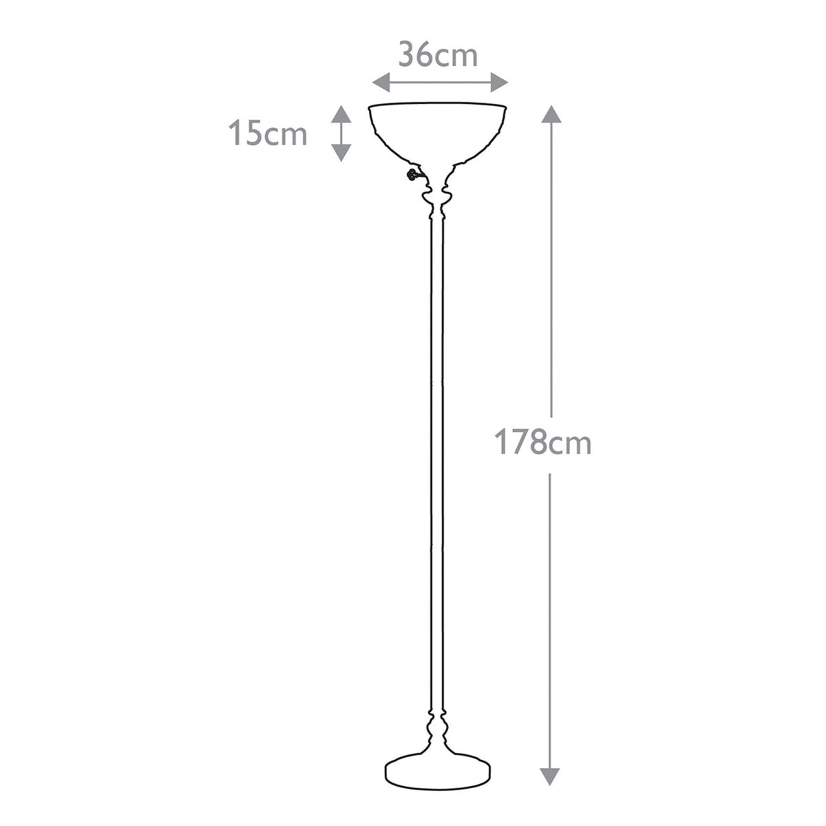 Tiffany Kami Uplighter in Vintage Bronze