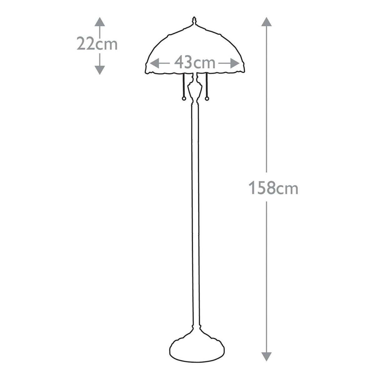 Tiffany Larissa Floor Lamp in Vintage Bronze