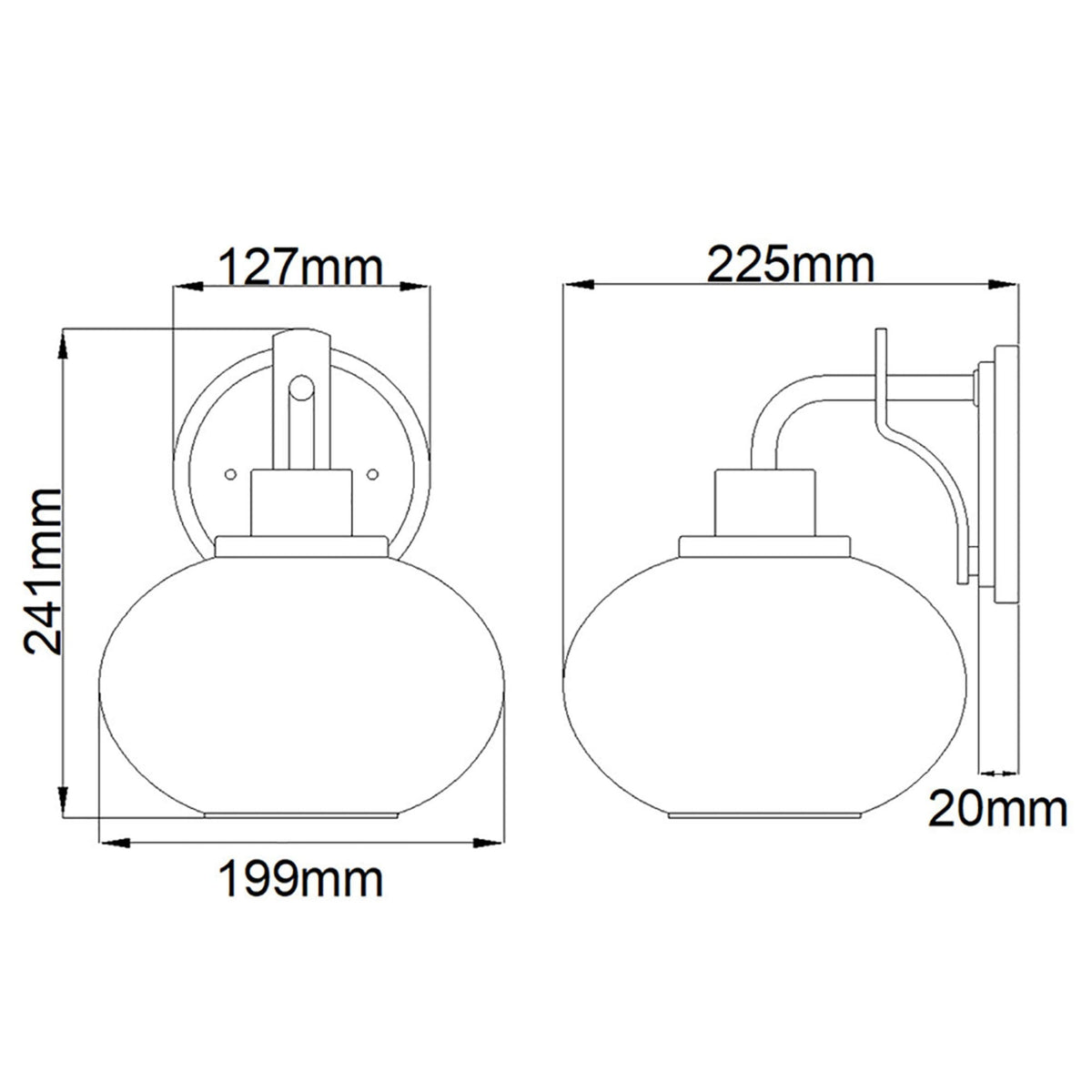 Trilogy Single Wall Light in Brushed Nickel