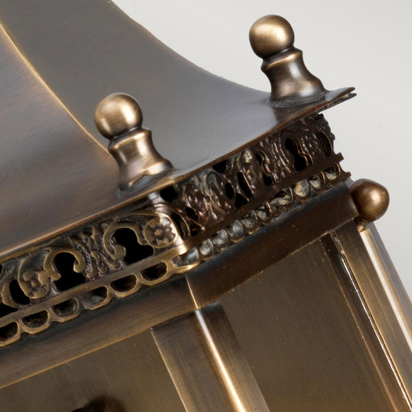 Regents Park Solid Brass Outdoor Wall Lantern