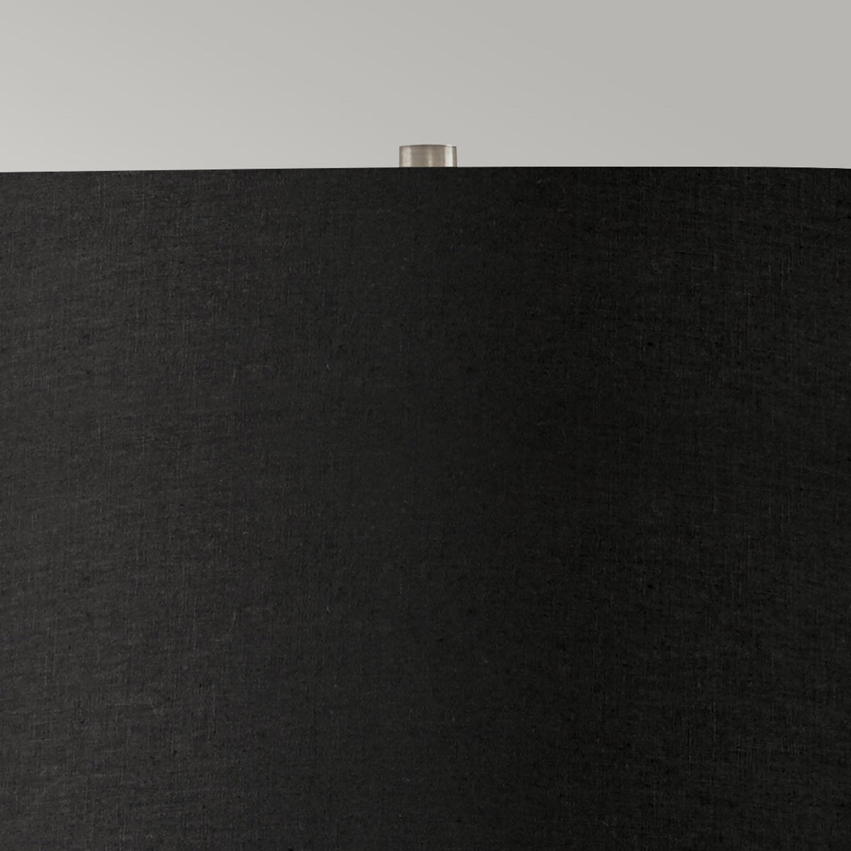 Elstead Lighting Ripple Table Lamp in Black with a Black Faux Linen Hard-Backed Shade