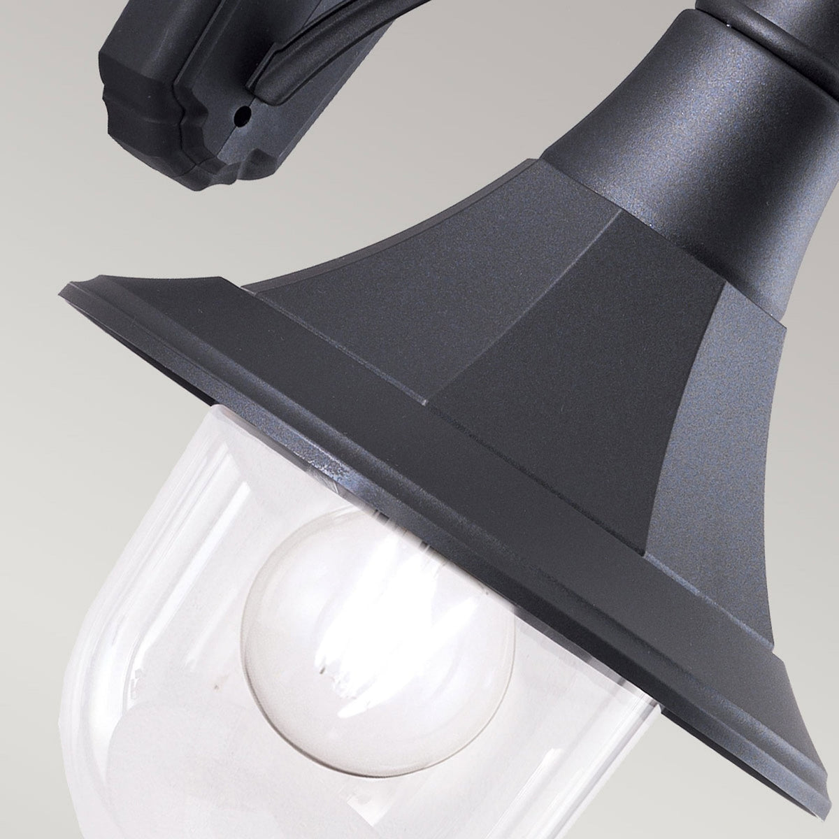 Shannon 1 Light Down Wall Lantern in Black