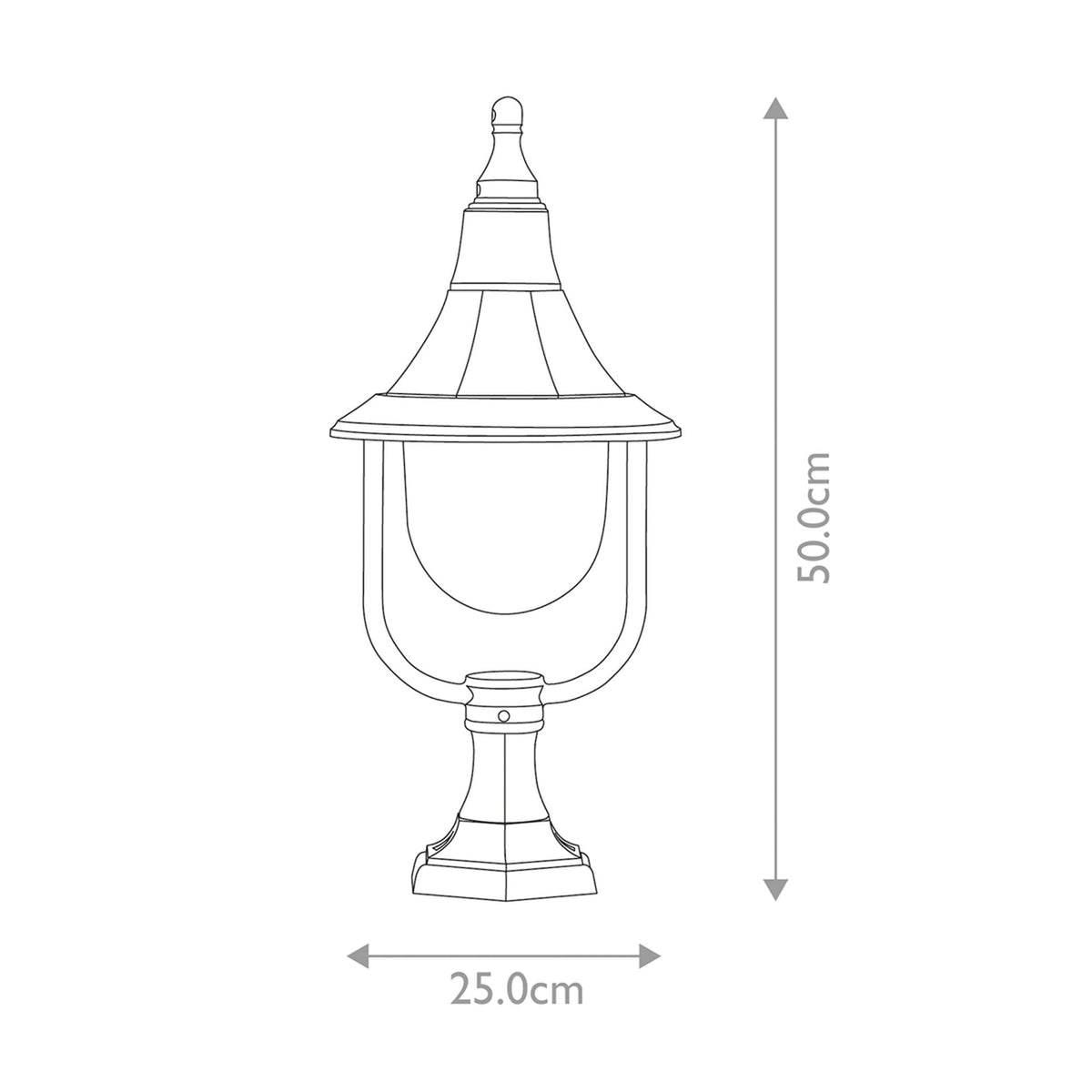 Shannon 1 Light Pedestal in Black
