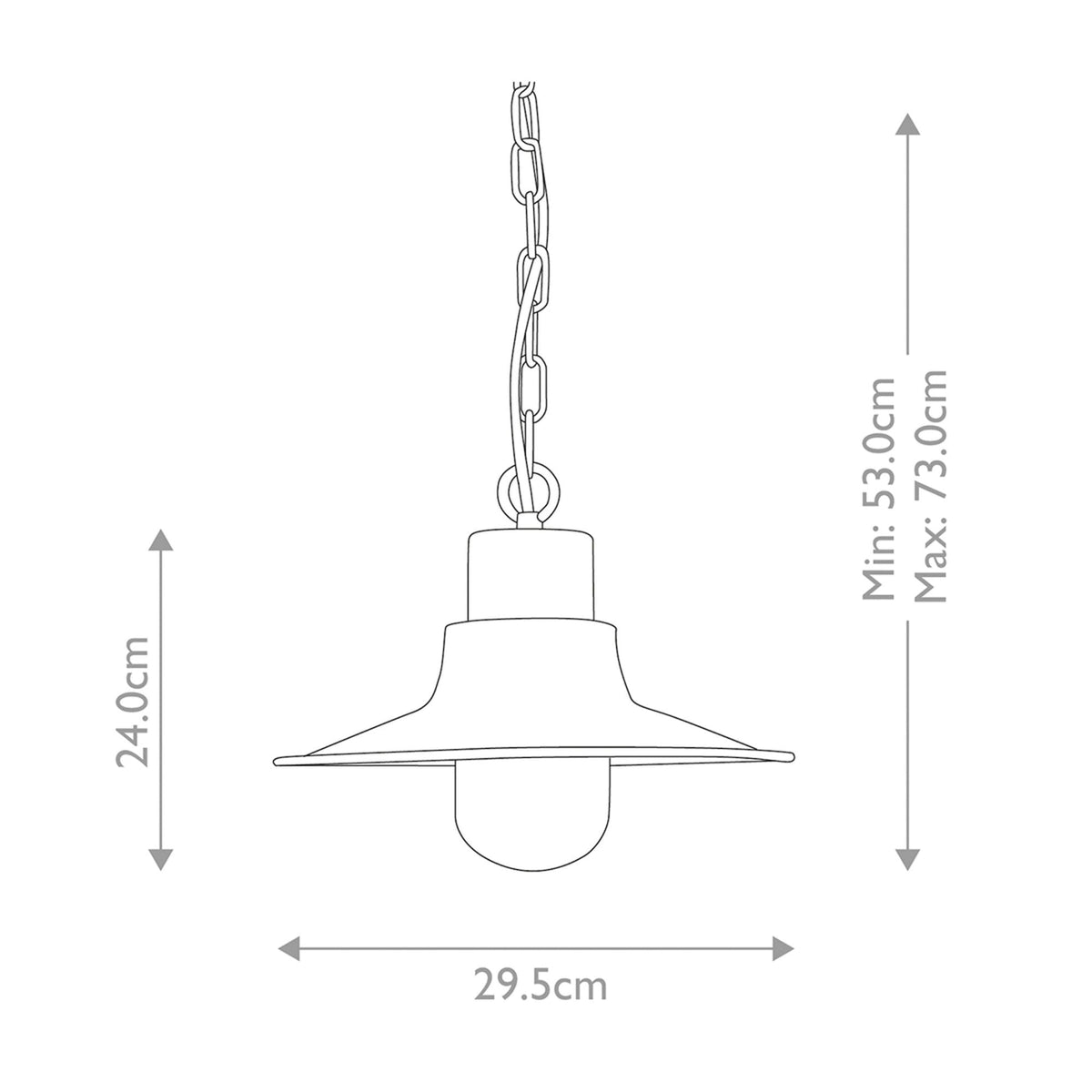 Sheldon Solid Brass Outdoor Pendant Light in Aged Brass