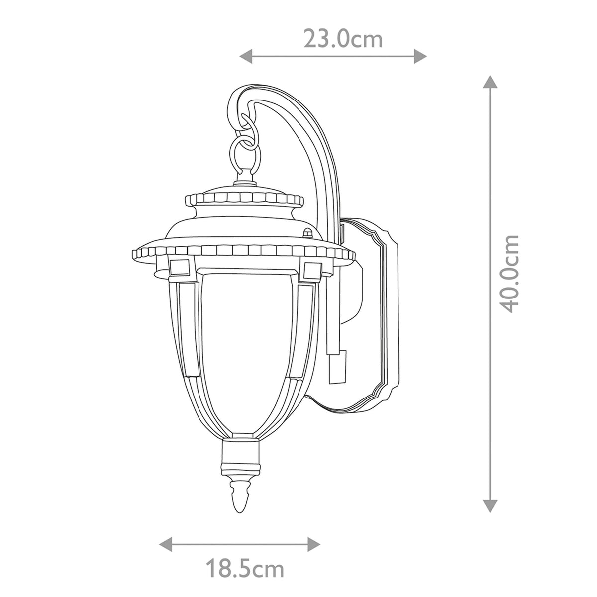 St Louis 1 Light Medium Wall Lantern