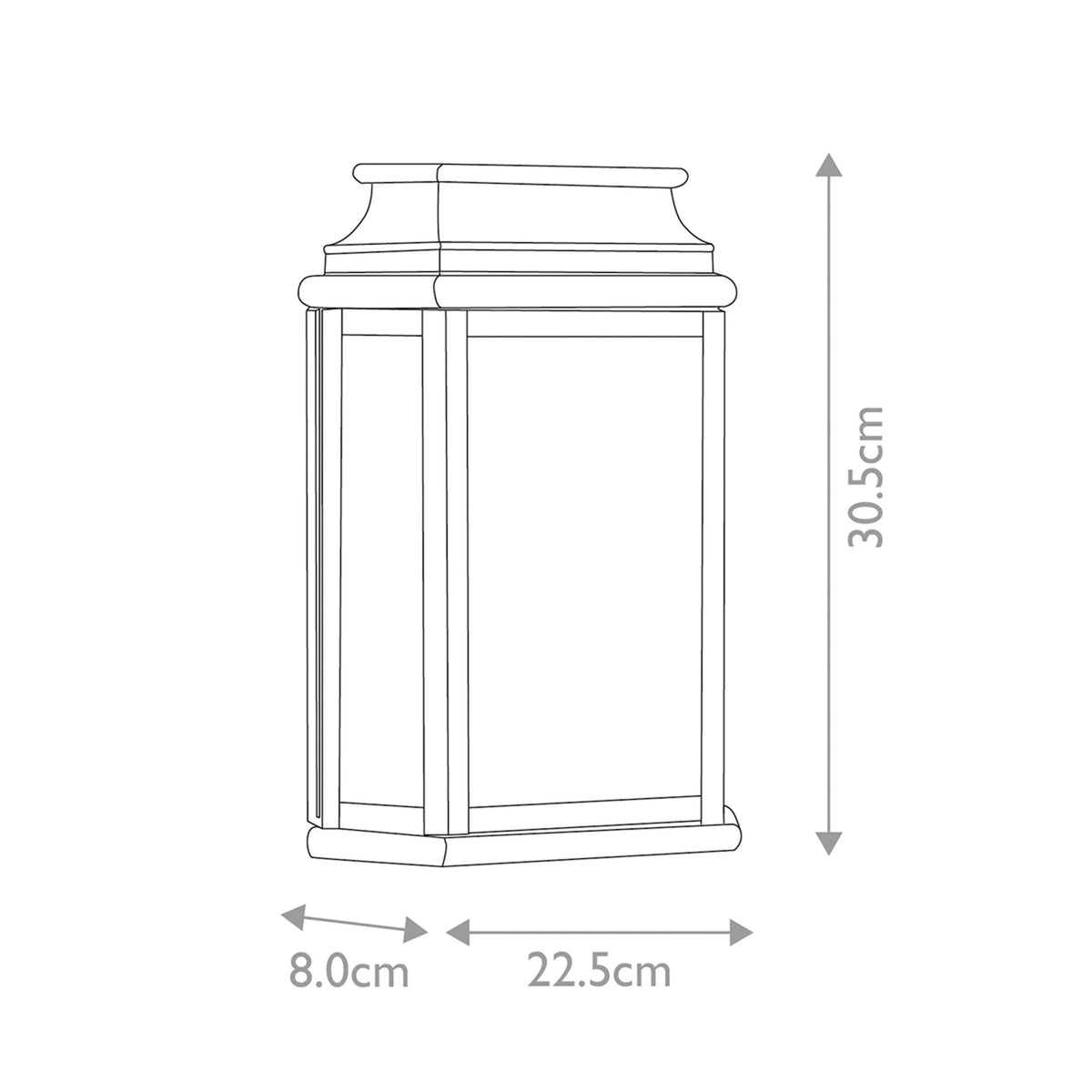 St Martins Solid Brass Polished Nickel Outdoor Wall Lantern