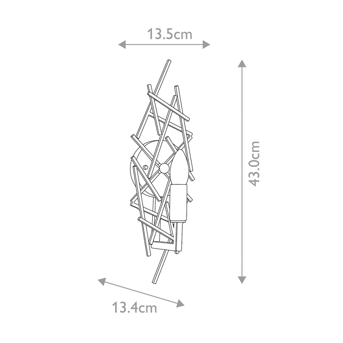 Taiko Single Lamp Wall Light in Old Bronze
