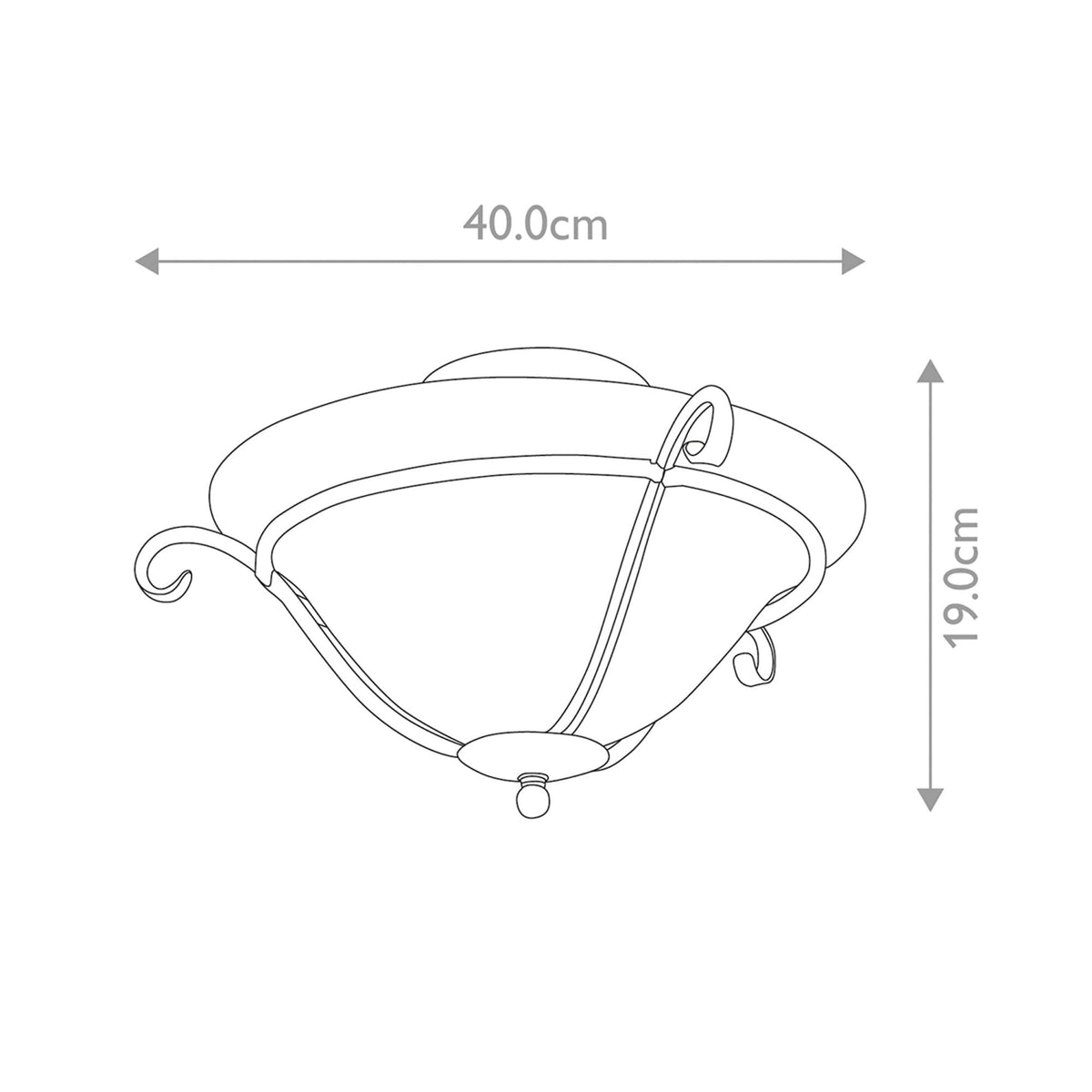 Torchiere Flush Ceiling Light