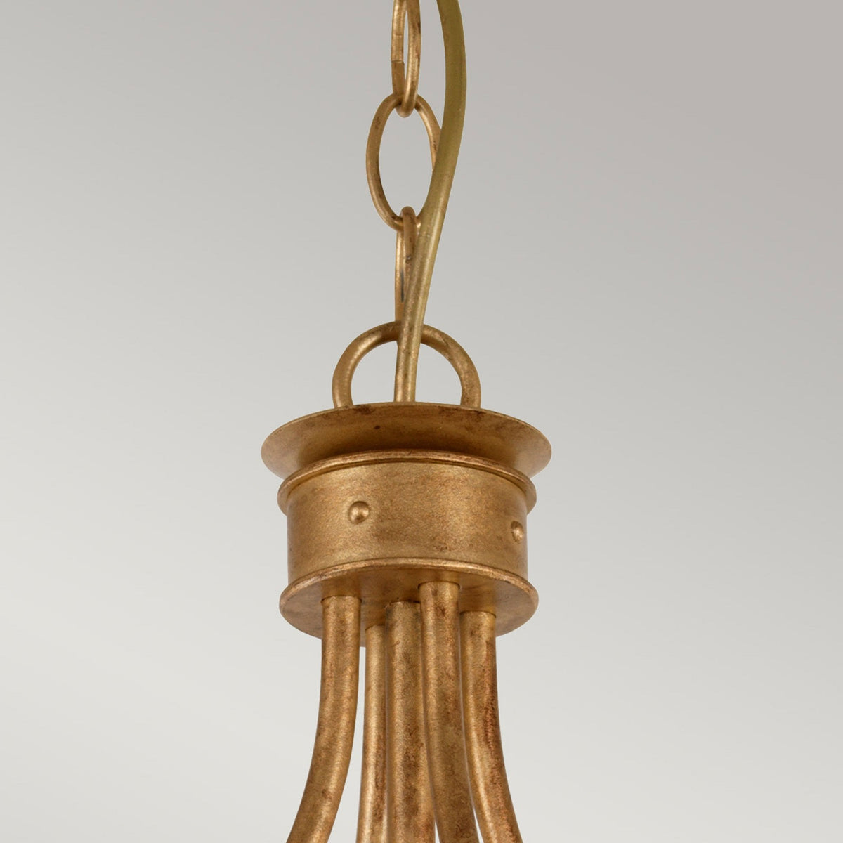 Windsor Four Light Pendant Chandelier in Gold Patina