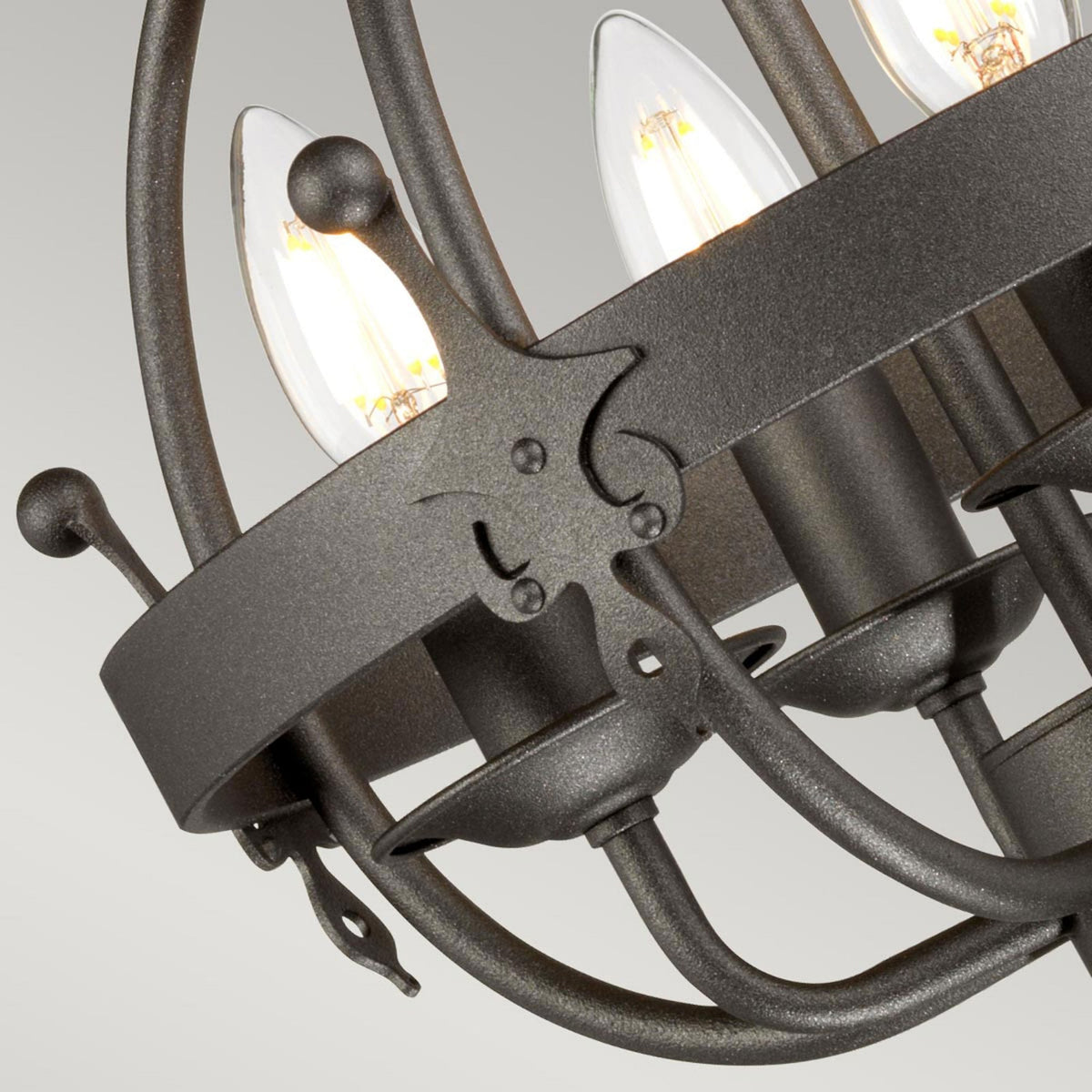 Windsor Four Light Pendant Chandelier in Graphite