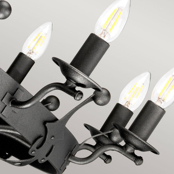 Windsor Twelve Light Chandelier in Graphite