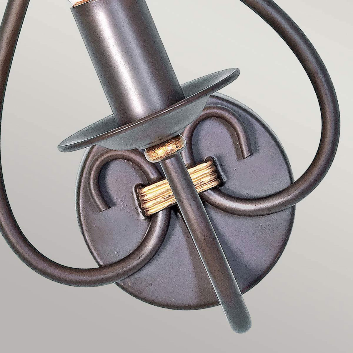 Windermere Single Wall Light in Rust & Gold Patina