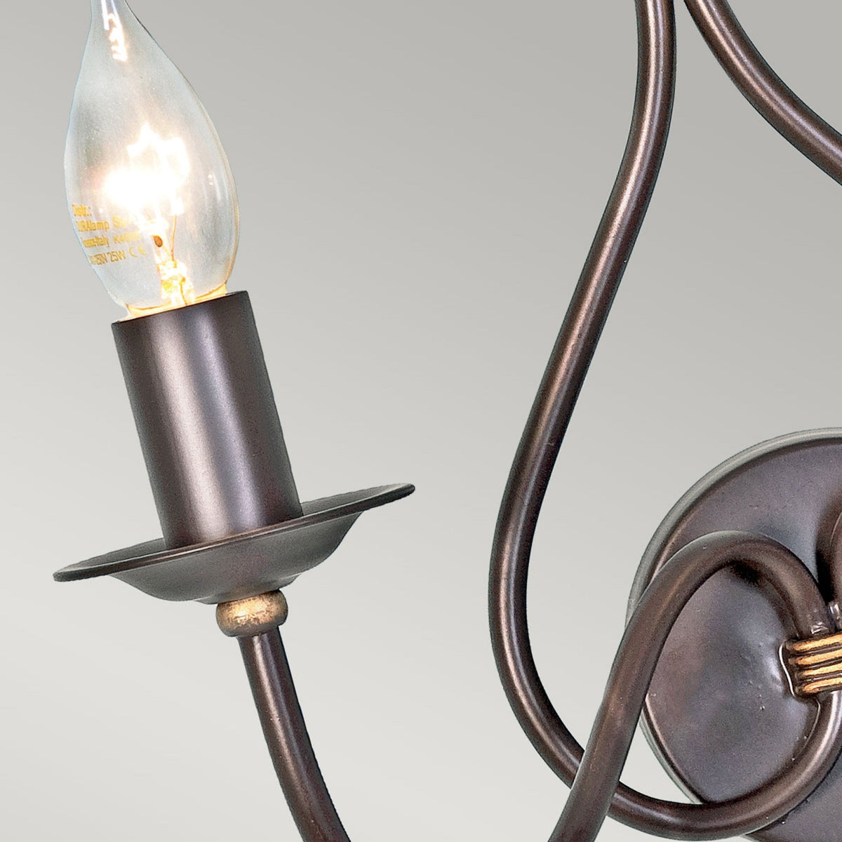 Windermere Twin Wall Light in Rust & Gold Patina