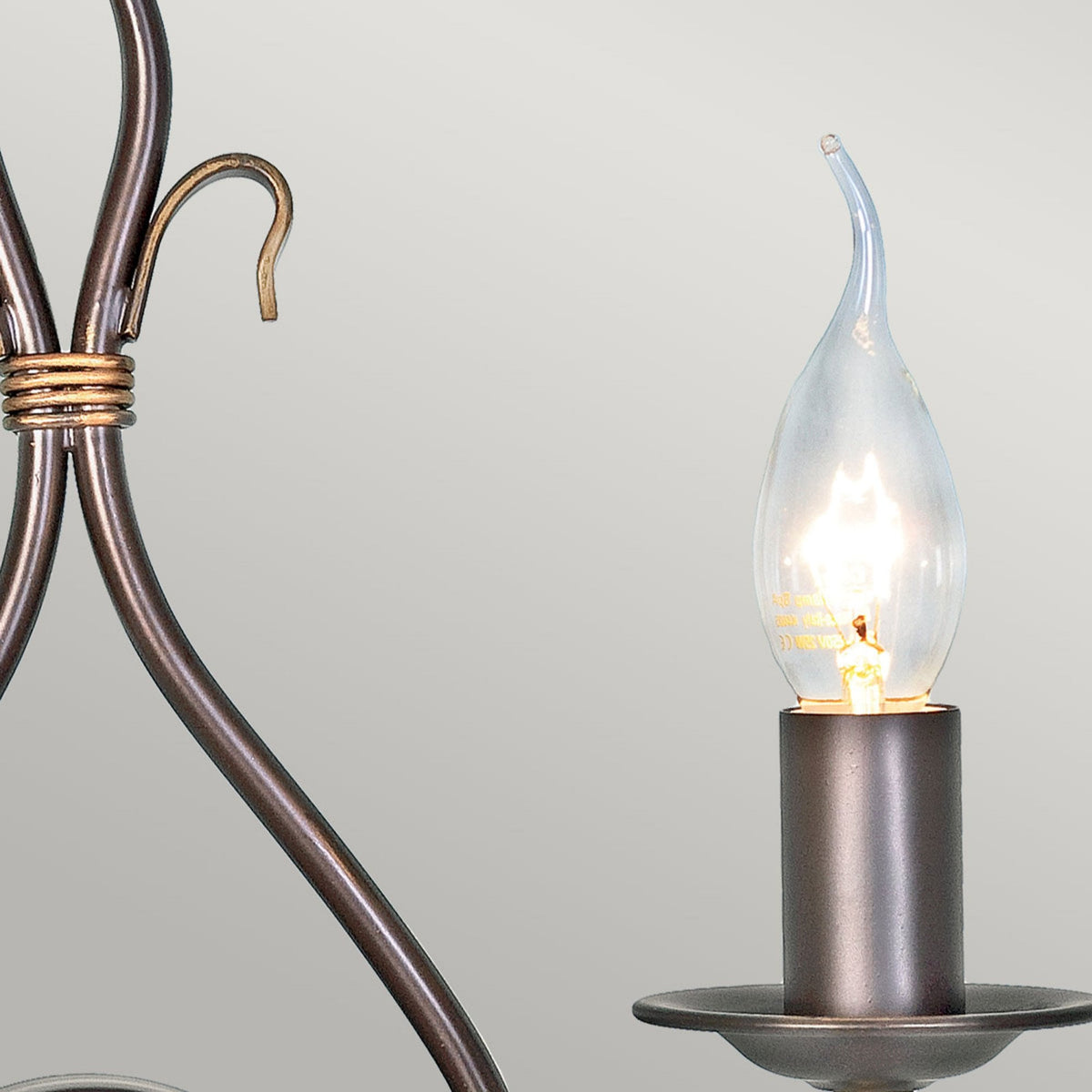 Windermere Twin Wall Light in Rust & Gold Patina