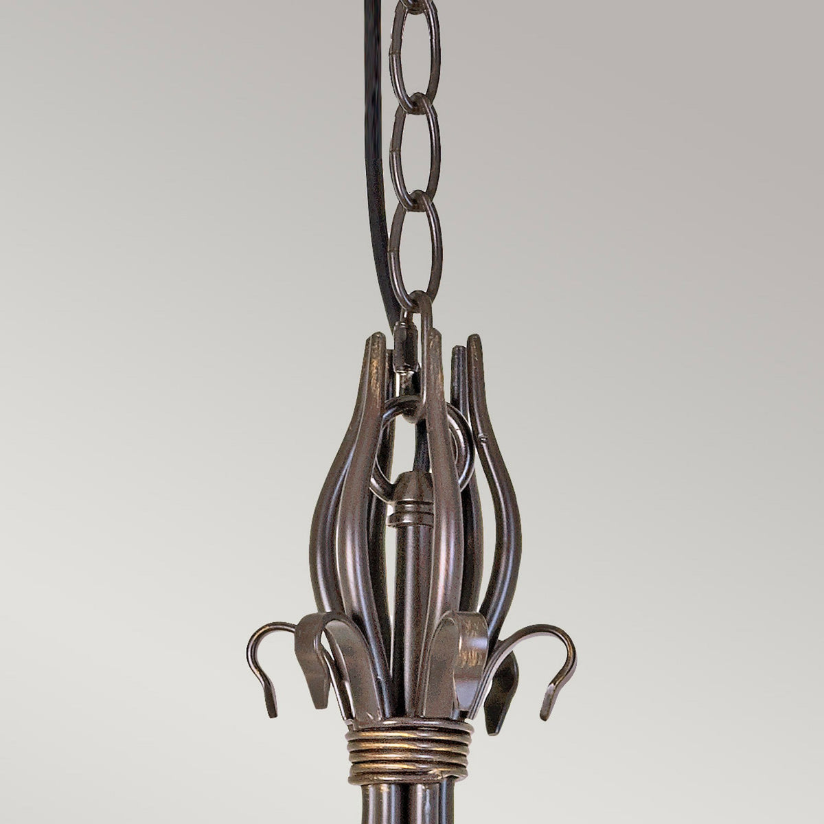 Windermere Six Light Chandelier in Rust & Gold Patina