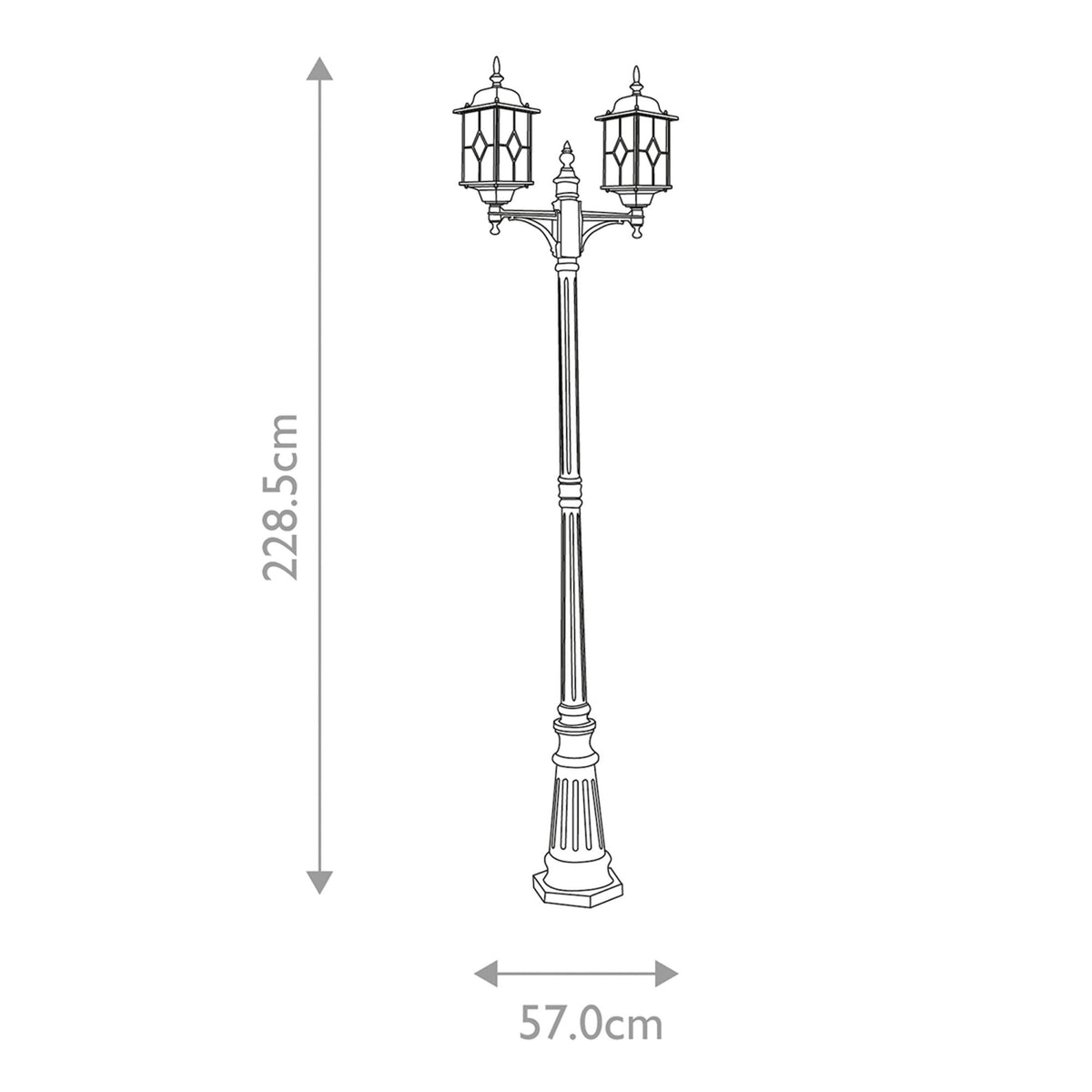 Wexford Outdoor Twin Lamp Post