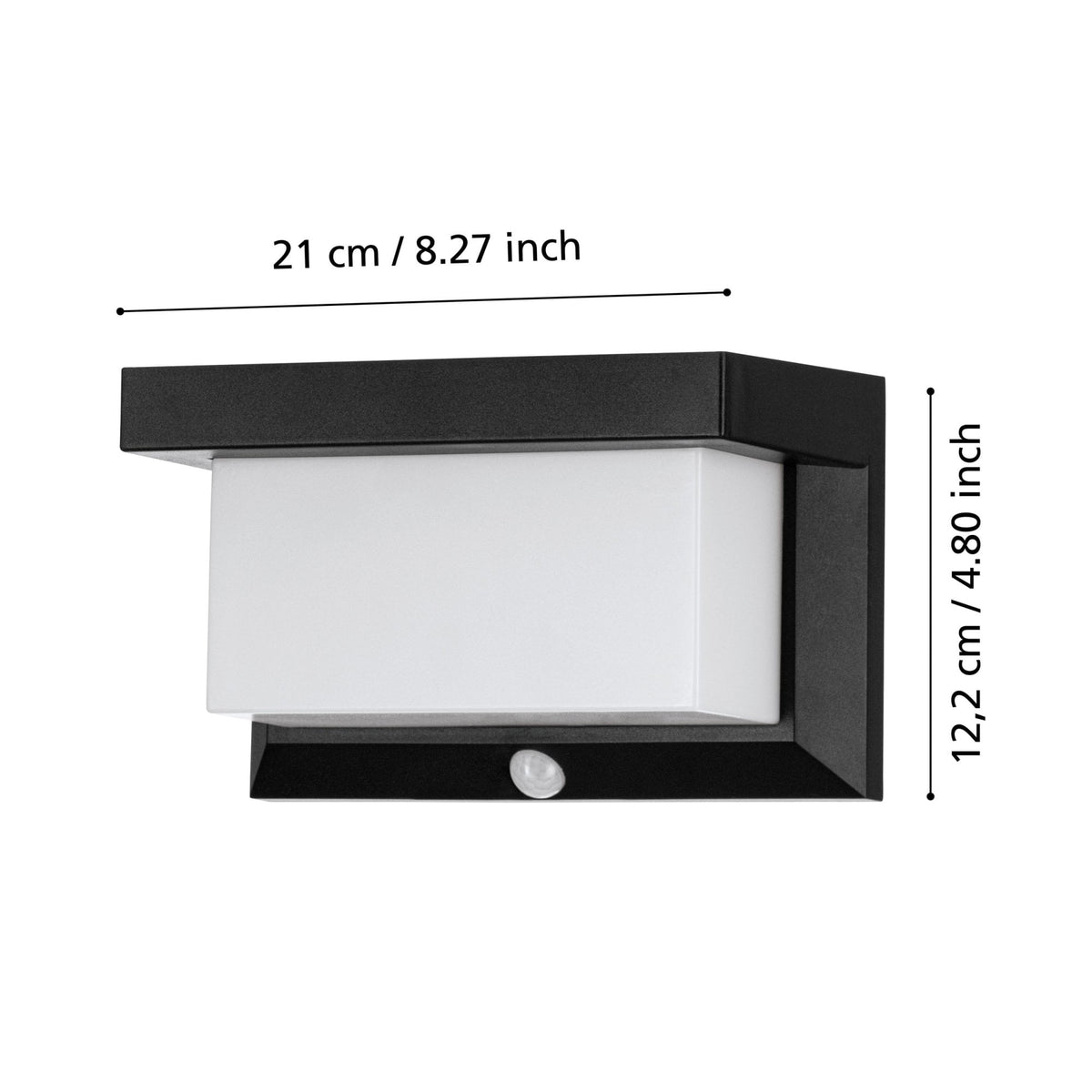 Utrera Solar PIR Motion Sensor Outdoor LED Light in Black