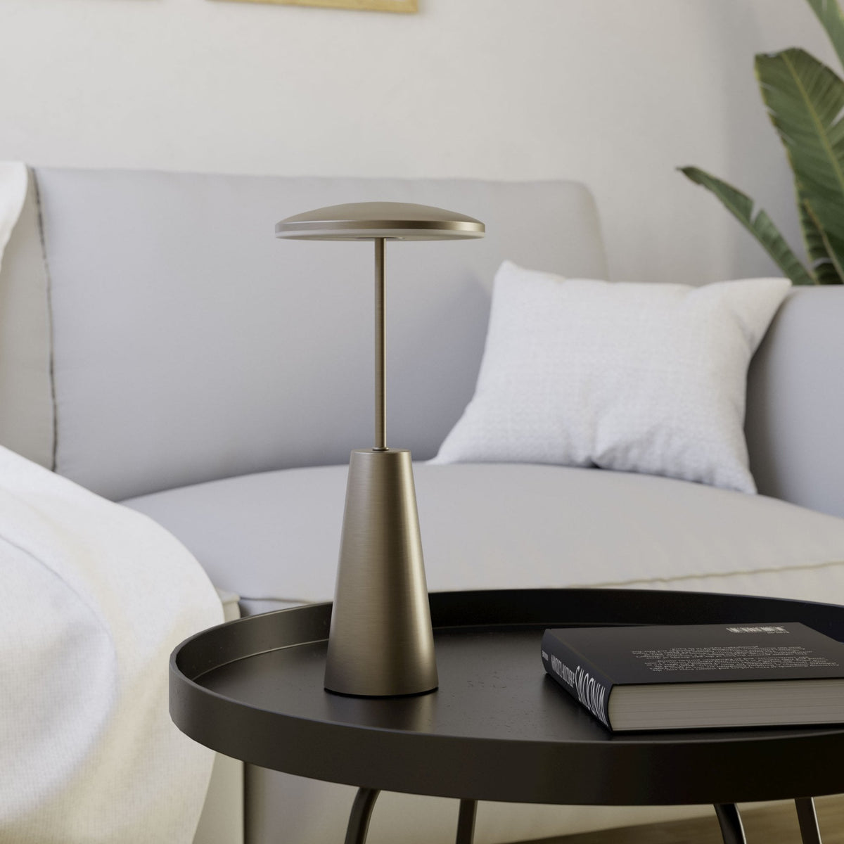 Piccola Battery Operated Rechargeable Dimmable CCT LED Table Light in Dark Bronze