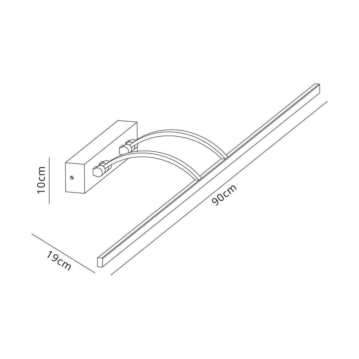 Powderham 900mm 16W Adjustable LED Picture Light in Bronze
